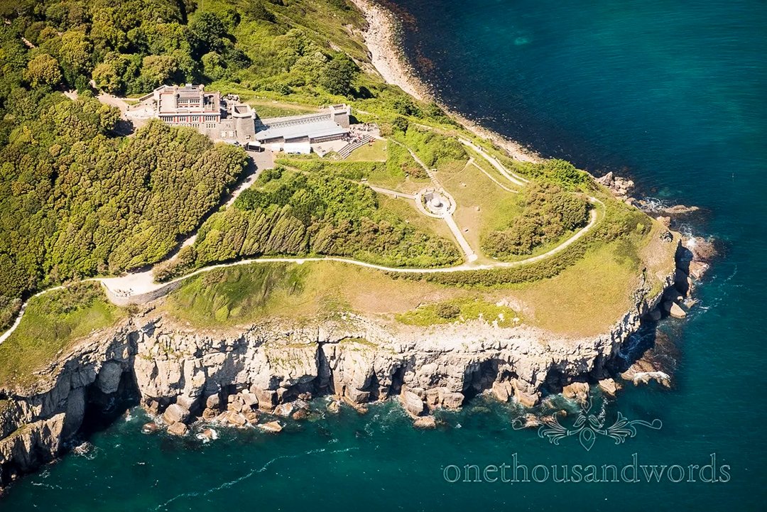 Durlston Castle and Country Park from above